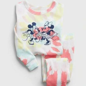 BabyGap Disney Mickey & Minnie organic tie-dye pajamas size 4